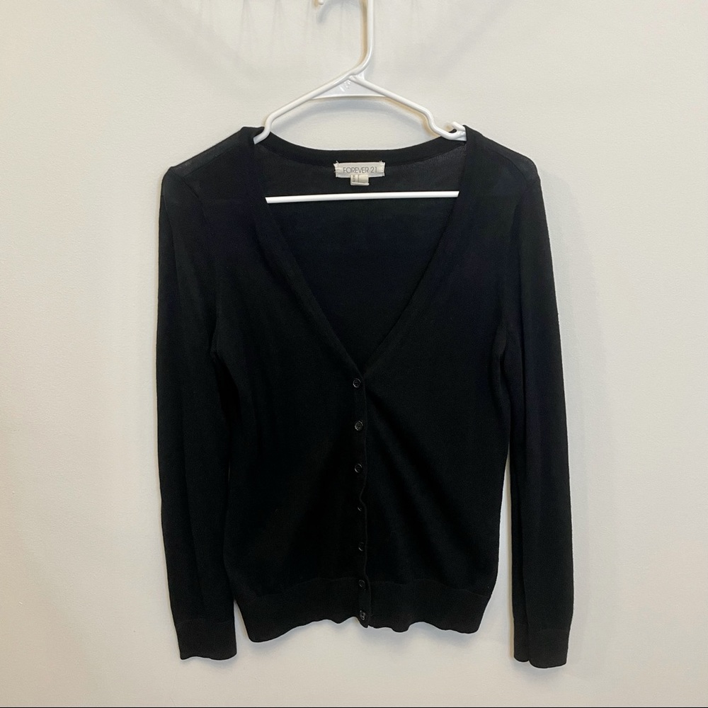 Black button up cardigan